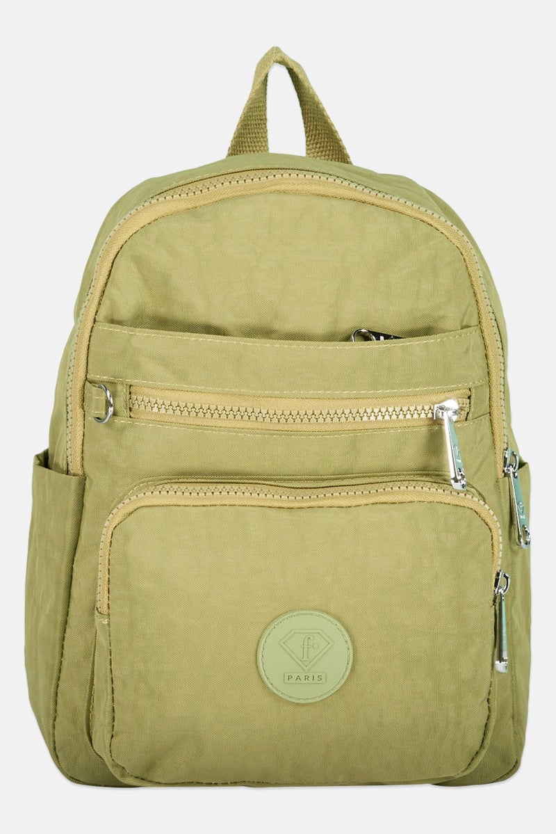 I Love Fashion Women Brand Logo Mini Backpack 22 L x 27 H x 11 W cm, Olive - Image 1