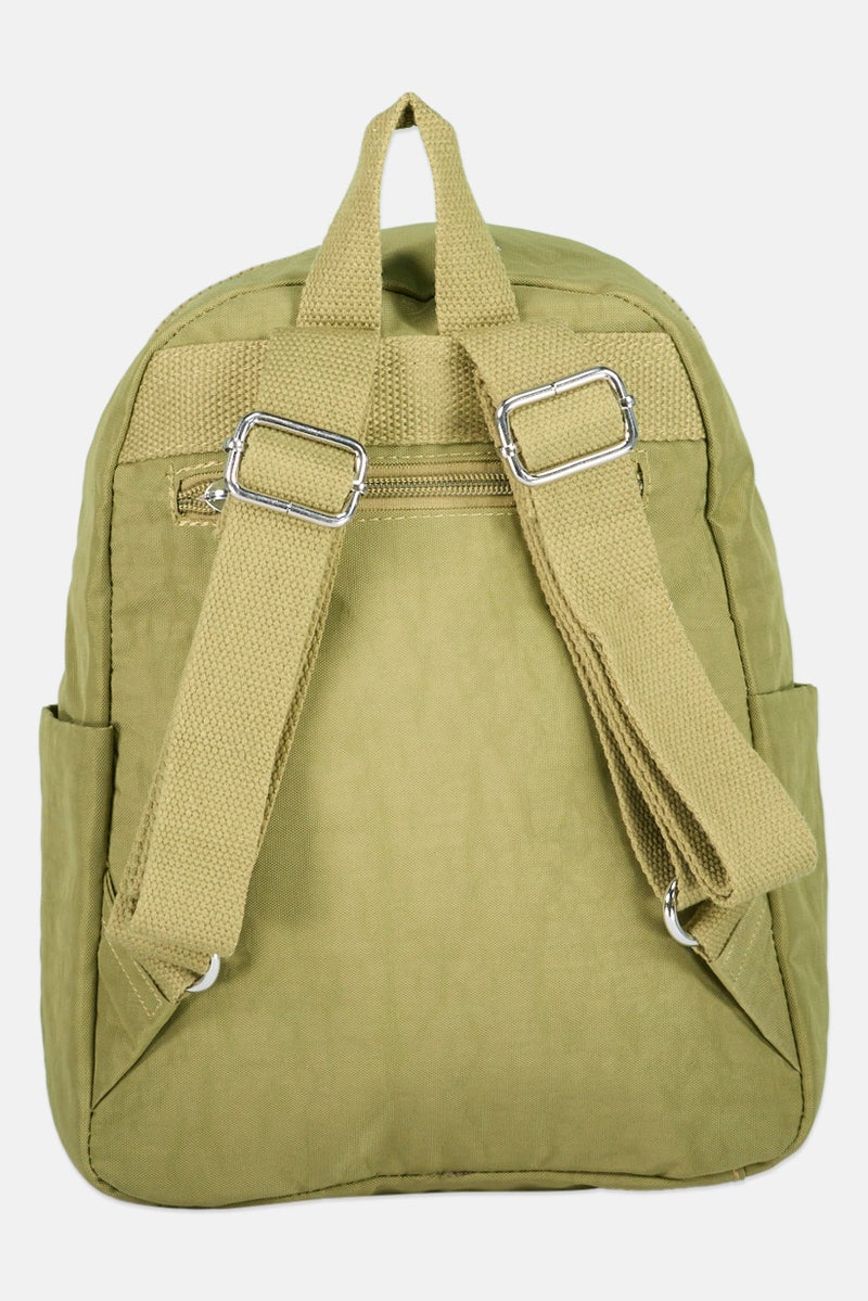 I Love Fashion Women Brand Logo Mini Backpack 22 L x 27 H x 11 W cm, Olive - Image 2