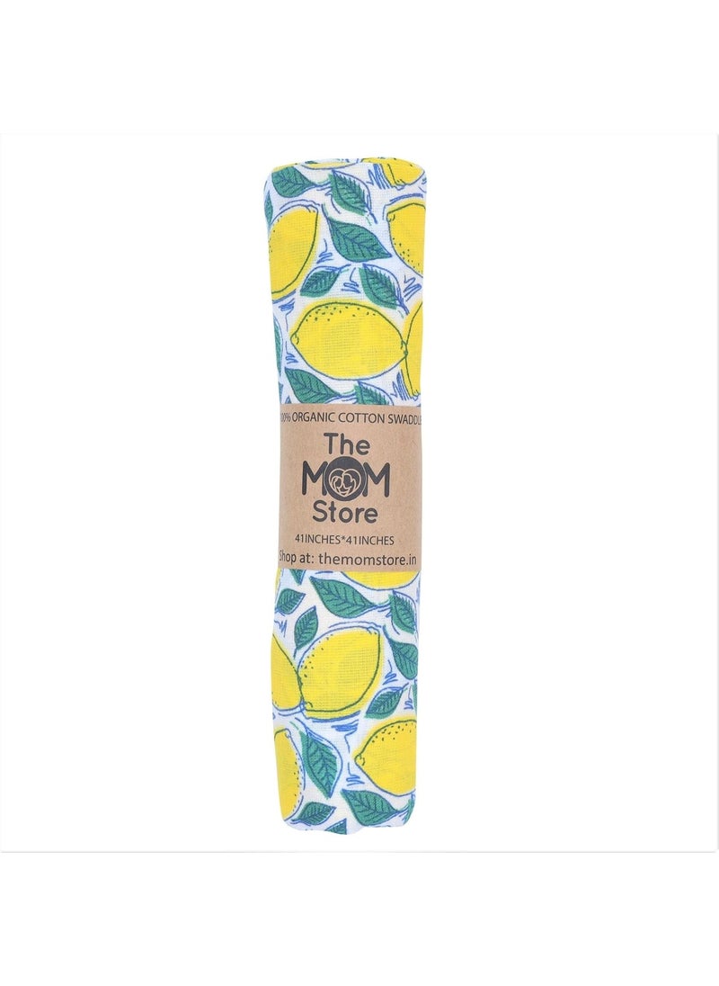 The Mom Store The Mom Store Baby Swaddle Wrap Cotton Comfortable Fruity Lime New Born  - Image 2