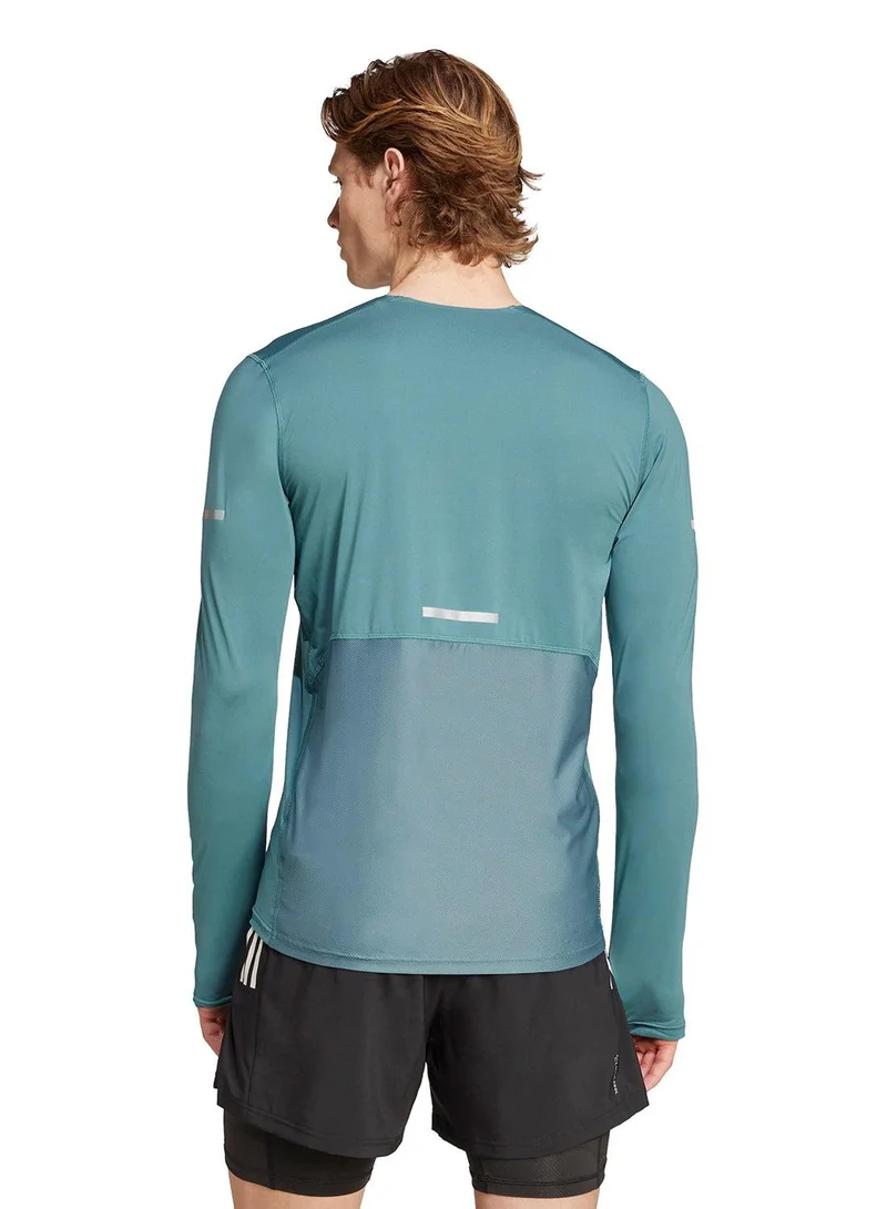Adidas Adi365 Co Ls M Green Running T-Shirts For Men XS