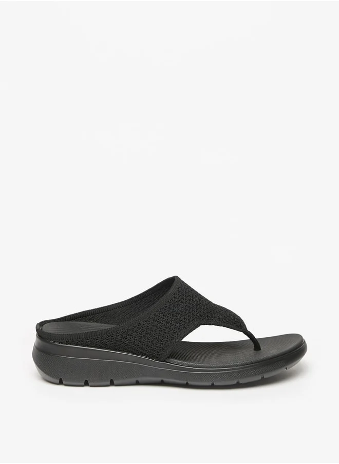 Flora Bella By Shoexpress Womens Textured Slip-On Comfort Sandals