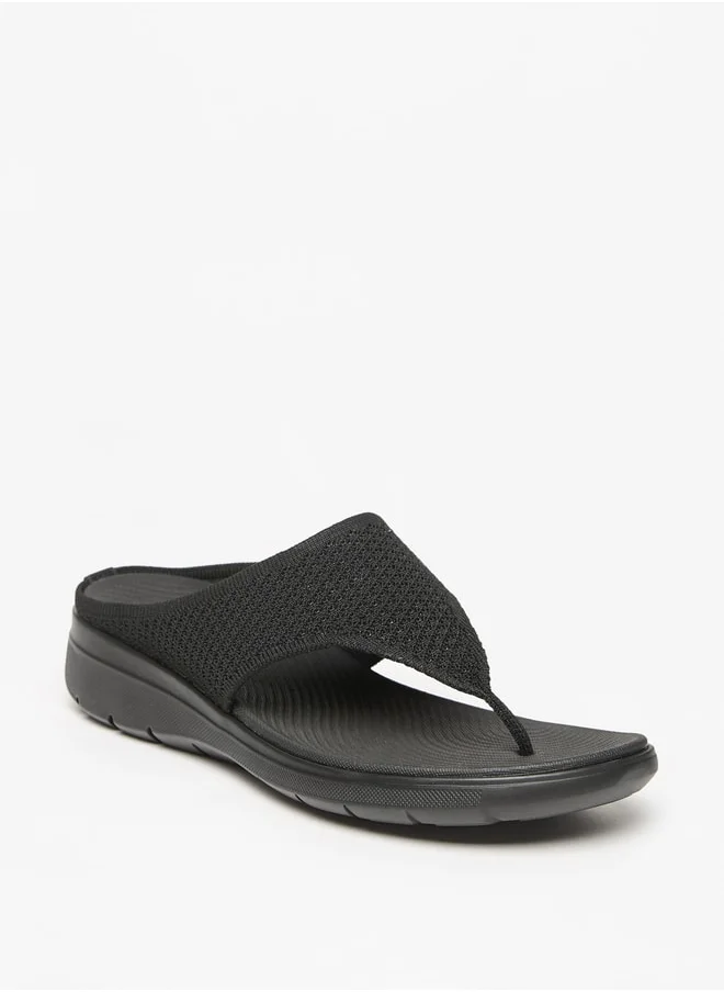 Flora Bella By Shoexpress Womens Textured Slip-On Comfort Sandals