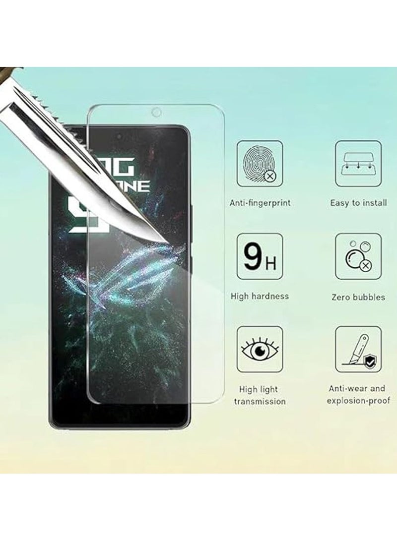 General Screen Protector Compatible with Asus ROG Phone 9/9 Pro, [2 Pack] Anti-scratch 9H Hardness Tempered Glass, Bubble-Free, HD Transparent Protective Film for Asus ROG Phone 9/9 Pro  - Image 4