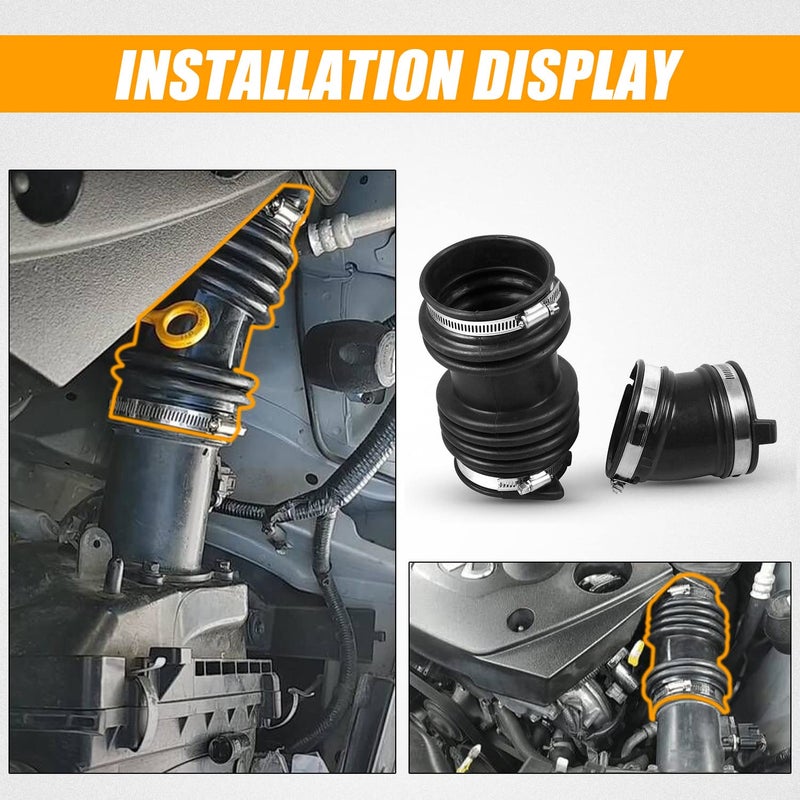 RANSOTO RANSOTO Air Intake Hose duct Compatible with 2003 2004 2005 2006 2007 2008 Infiniti FX35 Replaces 16576-CG000 16576CG000  - Image 2
