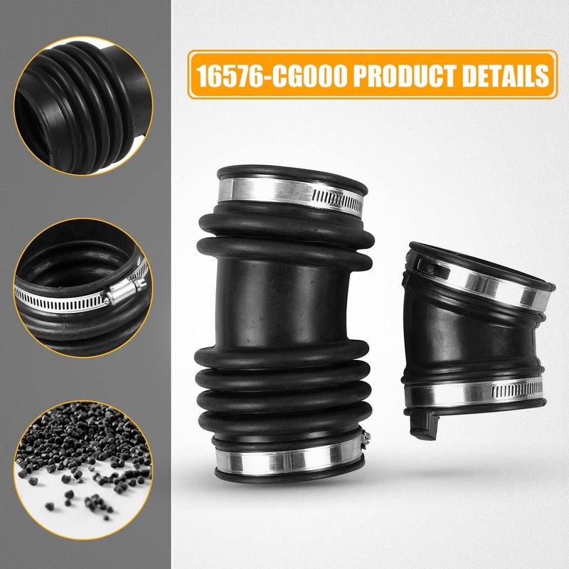 RANSOTO RANSOTO Air Intake Hose duct Compatible with 2003 2004 2005 2006 2007 2008 Infiniti FX35 Replaces 16576-CG000 16576CG000  - Image 4