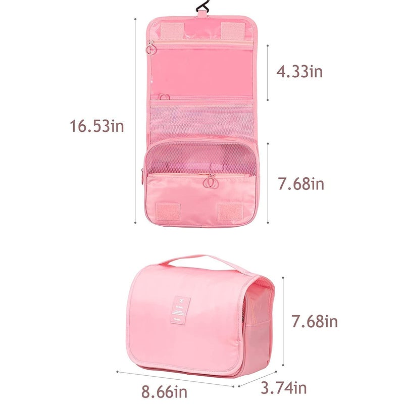 TAGUDA Multi-Function Travel Hanging Toiletry Bags Cosmetic Bag Makeup Bag for Women, Men (PINK) - Image 3