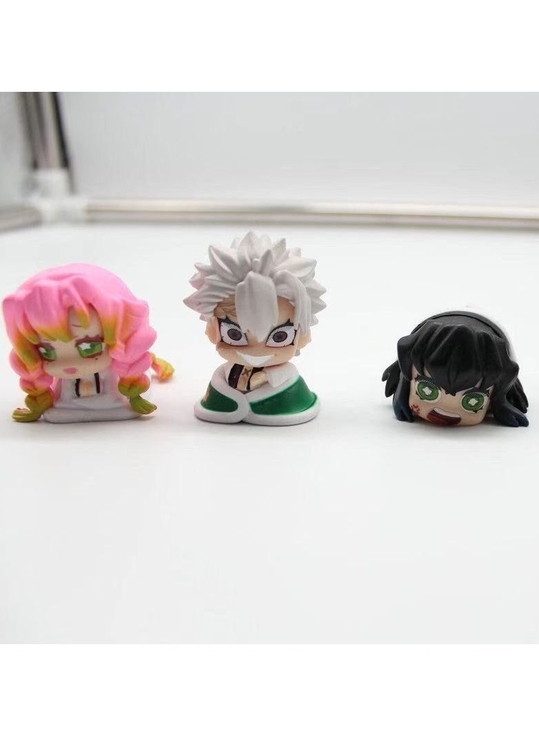 QiaoKai 5-Piece Demon Slayer Yaiba Action Figure Playset, with 50pcs Anime Stickers, Anime Figure Fan Collection Figurine for Children, Teens  - Image 4