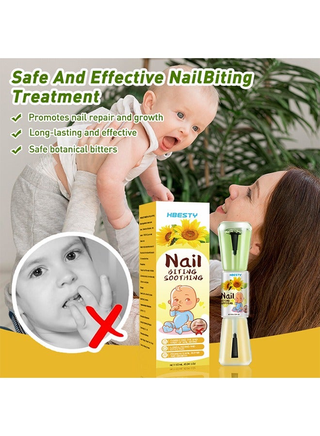 HBESTY Nail Biting Soothing，Organic Herbs Bitter Oil Anti Nail Biting & Thumb Suctionbreak Annoying Bad Customprotect And Repair Nails 10ml - Image 4