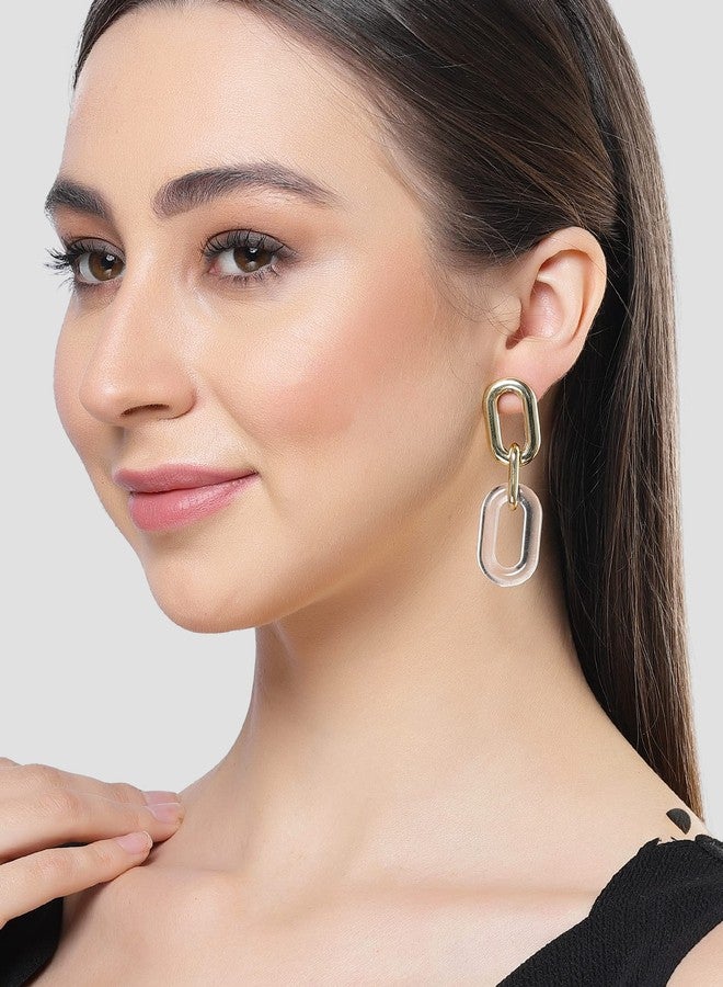 كارات كارت أقراط متدلية ذهبية وبيضاء من كارات كارت للنساء - Image 2