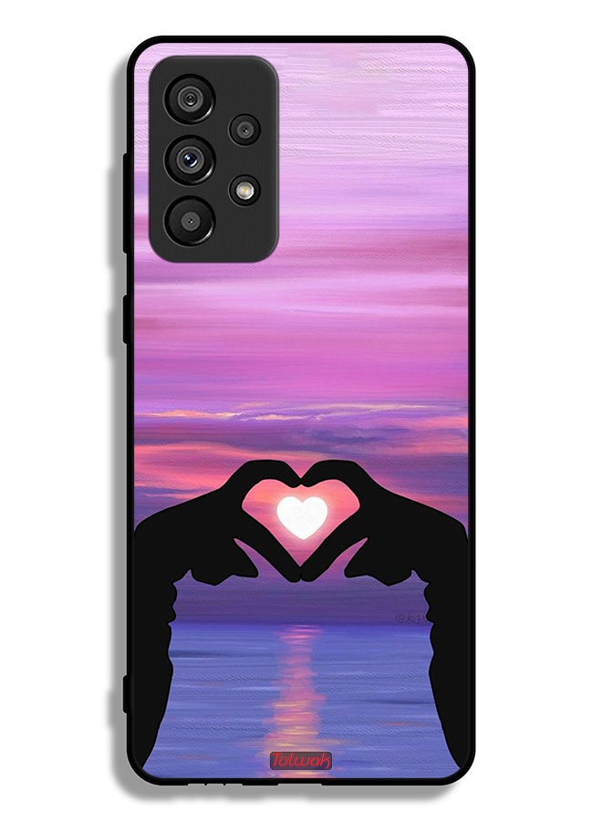 Tolwak Samsung Galaxy A73 5G Protective Case Cover Heart Moon - Image 1