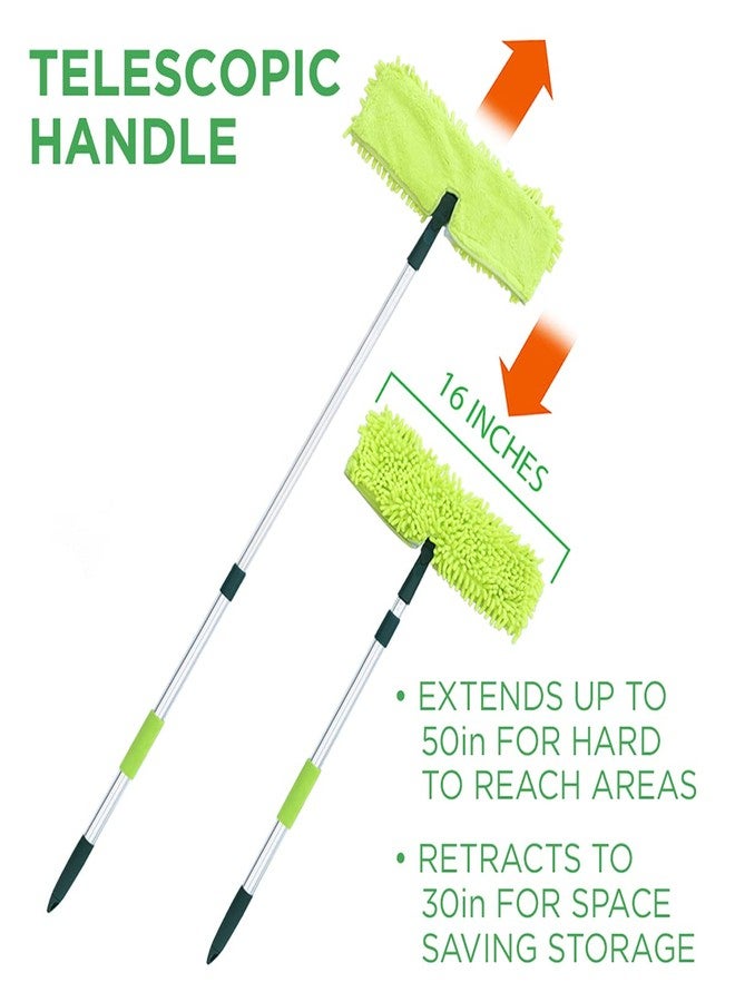 Pine Sol Pine-Sol Telescopic Microfiber Dry/Wet Mop - Dust Mopping for Cleaning Hardwood Floors, Tile, Laminate | Swivel Sweeper with Washable Pad and Extendable Metal Handle - Image 2