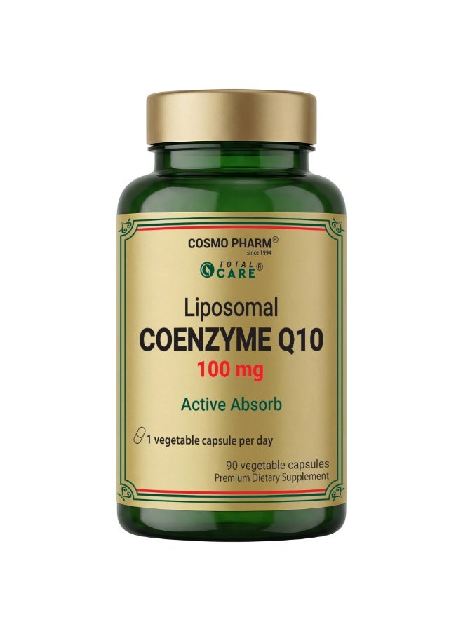 Cosmo Pharm Liposomal Coenzyme Q10 100mg | High Absorption Support for Heart, Energy & Antioxidant Protection | 90 Vegetable Capsules - Image 1