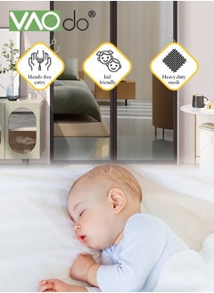 VAOdo Magnetic Screen Door Self Sealing Heavy Duty Hands Free Mesh Partition Keeps Bugs Out Pet and Kid Friendly Works with Front Doors and Sliding Doors  - Image 2