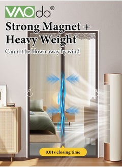 VAOdo Magnetic Screen Door Self Sealing Heavy Duty Hands Free Mesh Partition Keeps Bugs Out Pet and Kid Friendly Works with Front Doors and Sliding Doors  - Image 3