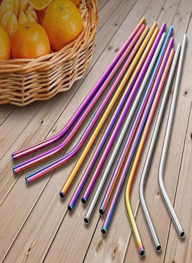 Sunwinc 50-Pack Stainless Steel Straws,Super Long 10.5 Inch Drinking Metal Straws for 30oz/20oz Tumblers Yeti Cups Travel Mugs,Reusable Rustproof Dishwasher Safe (All straight 50pcs -10.5" Rainbow) - Image 3