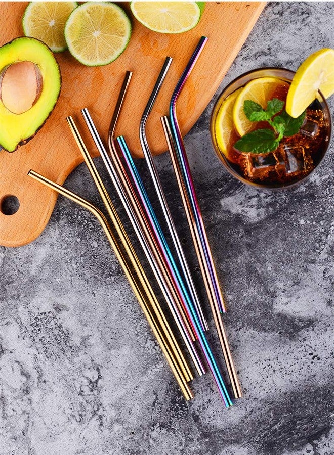 Sunwinc 50-Pack Stainless Steel Straws,Super Long 10.5 Inch Drinking Metal Straws for 30oz/20oz Tumblers Yeti Cups Travel Mugs,Reusable Rustproof Dishwasher Safe (All straight 50pcs -10.5" Rainbow) - Image 5