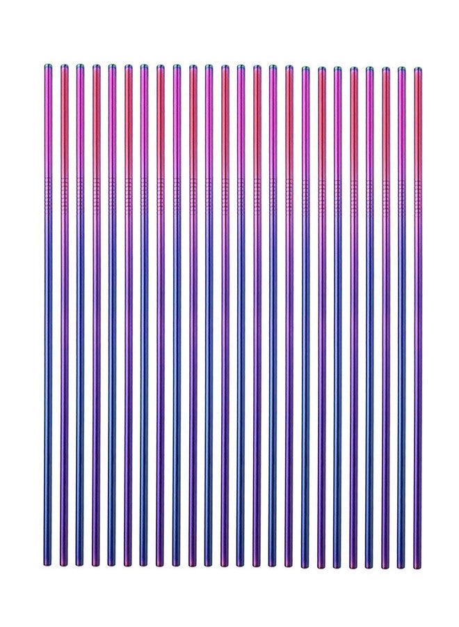 Sunwinc 50-Pack Stainless Steel Straws,Super Long 10.5 Inch Drinking Metal Straws for 30oz/20oz Tumblers Yeti Cups Travel Mugs,Reusable Rustproof Dishwasher Safe (All straight 50pcs -10.5" Rainbow) - Image 1