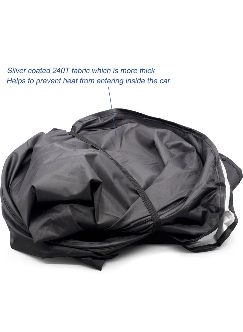 Generic Car Sun Shade for Windshield Car Sunshade Front Window Windscreen with Storage Pouch - Image 2