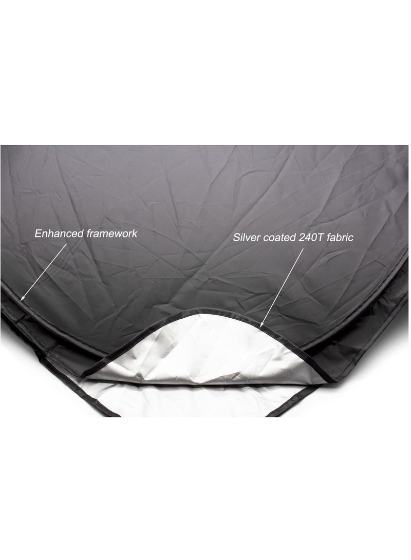 Generic Car Sun Shade for Windshield Car Sunshade Front Window Windscreen with Storage Pouch - Image 3