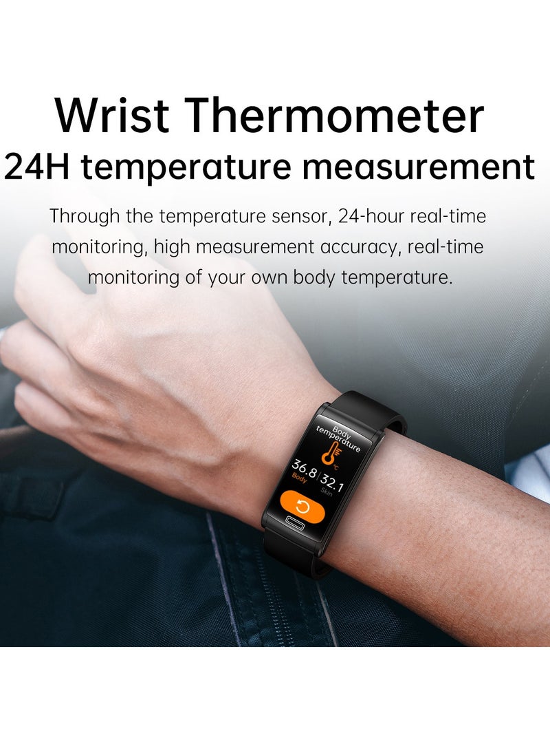 AROAQ E600 Smart Watch , Amoled Display Waterproof Sport Activity Tracker Watch, 1.47" Display Touch Screen Health Tracker Watch With 15 Plus Sports Mode, (brown belt) - Image 3