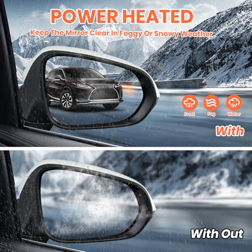 MOFOAP Right Passenger Side Mirror For 2016-2022 Lexus RX350 350L RX450H RX450HL Mirrors with Blind Spot Indicator,Heated,Memory,Turn Signal Indicator,Auto Folding,without Camera(Pearl White) - Image 5