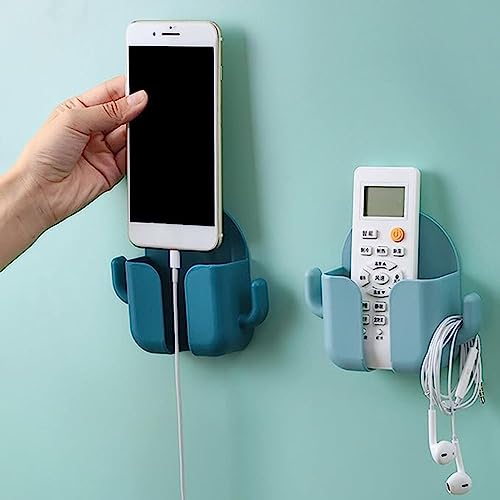 karomouj KMA666 Wall Mount Phone Holder Mobile Charging Stand with 2 Hook Phone Holder for Bedroom Kitchen Bathroom Office (Random Color,Pack of 2) - Image 3