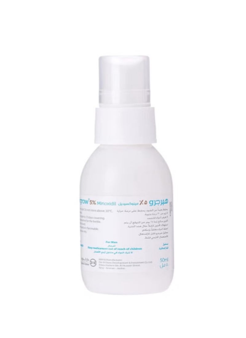 Hairgrow Minoxidil 5% Solution Hair Regrowth Tonic 50ml (2 Pack 2 Month)  - Image 3