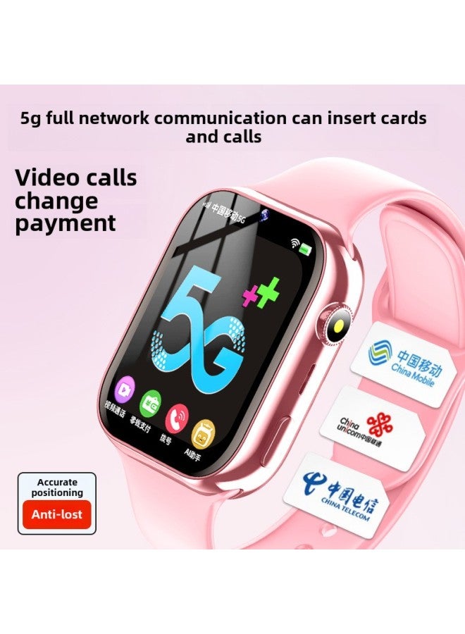 【للطلاب】 ساعة هاتف ذكي 5G Netcom للأطفال في المدارس الابتدائية والمدارس الإعدادية والمدارس الثانوية ومكالمات فيديو ببطاقة إضافية - اللون: الإصدار العلوي - أسود 【alipay + V Letter Qq + التعرف على الوجه + متصفح + تنزيل تطبيق التعلم + مكالمة فيديو + Wifi + تحديد المواقع】 - Image 3