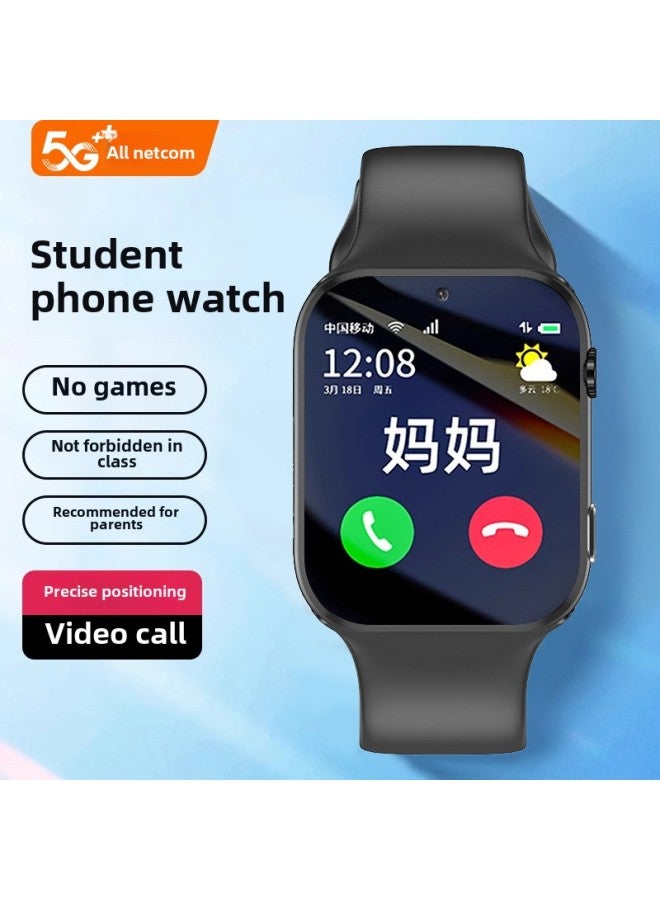 【للطلاب】 ساعة هاتف ذكي 5G Netcom للأطفال في المدارس الابتدائية والمدارس الإعدادية والمدارس الثانوية ومكالمات فيديو ببطاقة إضافية - اللون: الإصدار العلوي - أسود 【alipay + V Letter Qq + التعرف على الوجه + متصفح + تنزيل تطبيق التعلم + مكالمة فيديو + Wifi + تحديد المواقع】 - Image 2