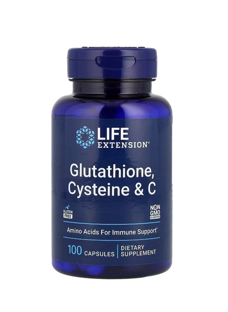 لايف إكستنشن الجلوتاثيون سيستين وسي 100 كبسولة - Image 1