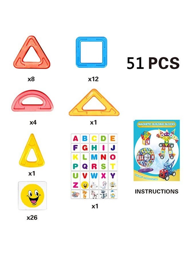 SUPER KIDS - Magnetic Chip Building Blocks Carnival Set, 51-Piece - Image 1