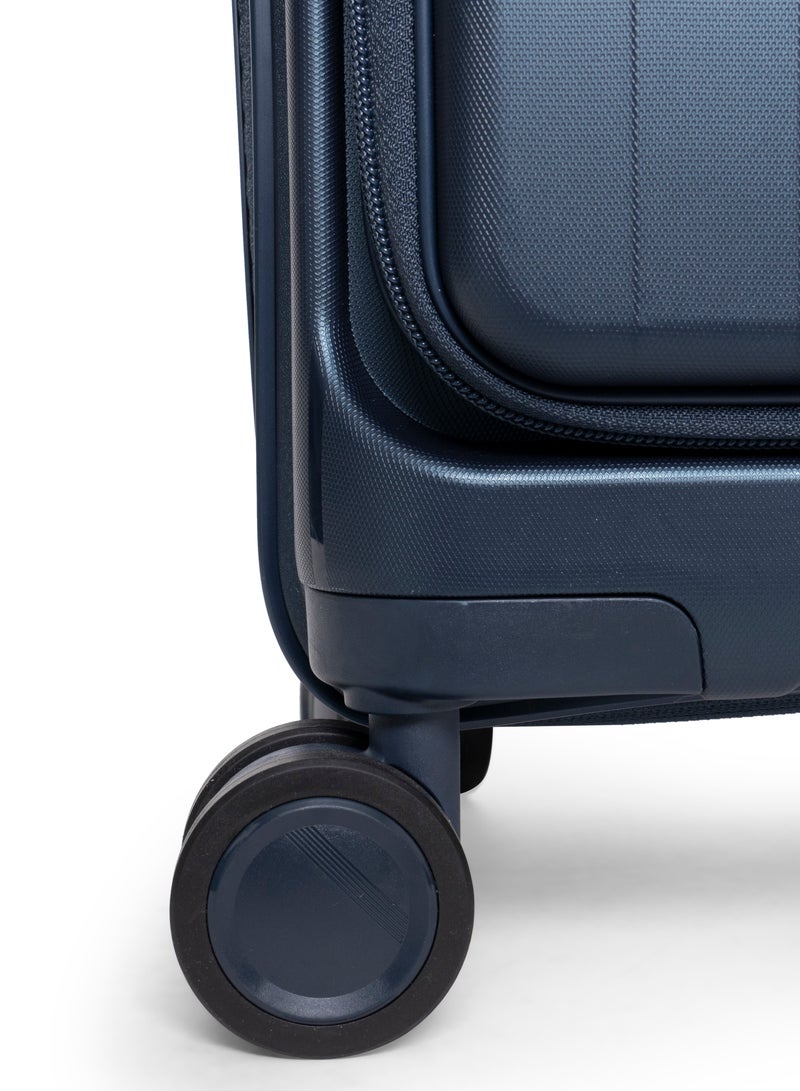 GIORDANO Giordano Titanium 24-Inch Check-In Luggage – Medium Hard Shell Trolley Suitcase with Extra Secure Lock, Expandable Luggage Design, 360° Double Spinner Wheels, Lightweight Unbreakable Travel Bag – Blue  - Image 5