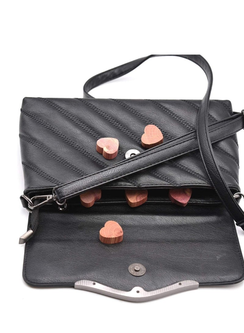 Captaintech Cedar Chips Sachets Bags for Closets and Drawers Blocks Clothes Storage Wood Hanger Scented Clothing Bag Fresheners 30 Pcs - Image 4