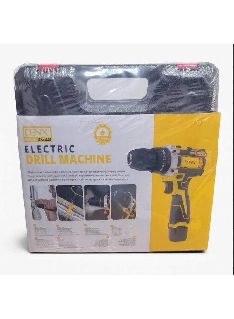 دينكس مثقاب كهربائي متعدد الوظائف DX3323 بقدرة 12 فولت بطارية ليثيوم 1300 الطاقة 24 وات - Image 1