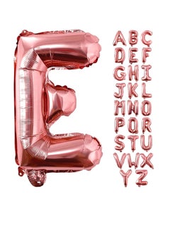 Party with Emma Rose Gold Letter A to Z Balloons 32 inch Alphabet Balloons Rose Gold Helium Foil Letter Balloon Banner for Birthday Party Anniversary Wedding Decoration (Rose Gold-E)  - Image 4