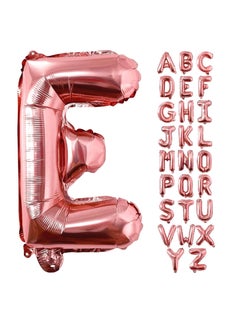 Party with Emma Rose Gold Letter A to Z Balloons 32 inch Alphabet Balloons Rose Gold Helium Foil Letter Balloon Banner for Birthday Party Anniversary Wedding Decoration (Rose Gold-E)  - Image 1
