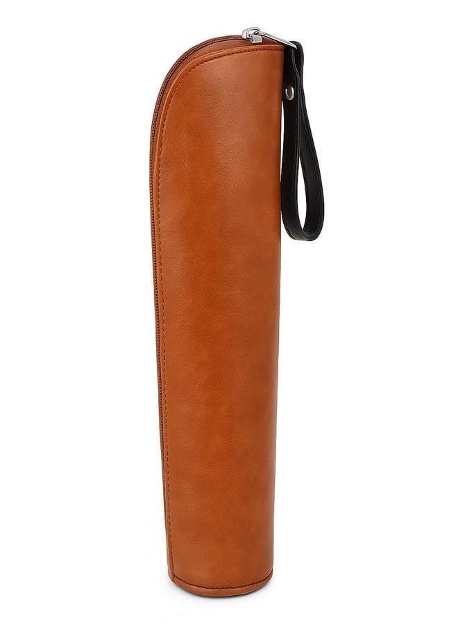 R TOUCH Leather @ Thermal Bottle Bag Keep Warm/Cold Cover with Hanging Strap-1000 ML, Brown - Image 5