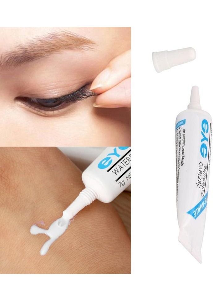 Eye 1 Pair Transparent-White/Dark-Black Waterproof False Eyelash Glue Makeup Adhesive Cosmetic Tools - Image 5