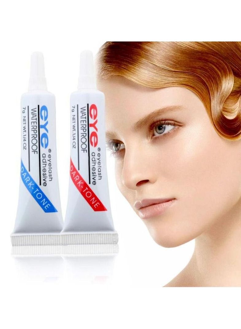 Eye 1 Pair Transparent-White/Dark-Black Waterproof False Eyelash Glue Makeup Adhesive Cosmetic Tools - Image 1