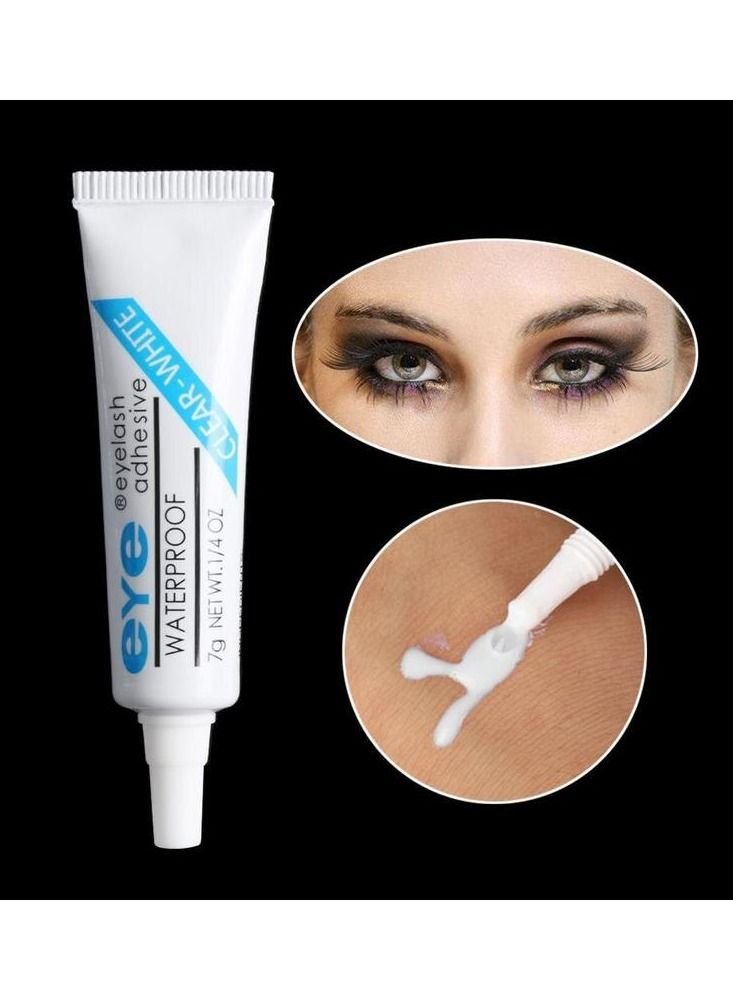 Eye 1 Pair Transparent-White/Dark-Black Waterproof False Eyelash Glue Makeup Adhesive Cosmetic Tools - Image 4