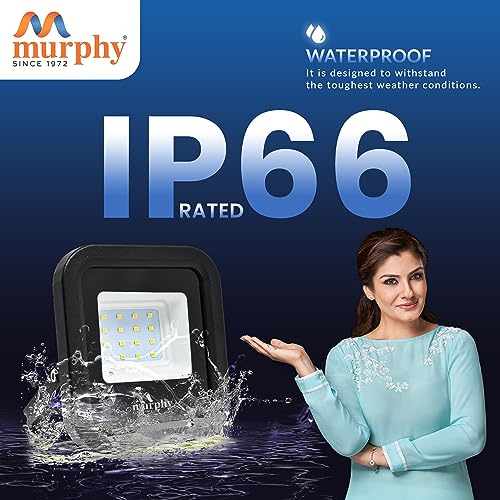 Murphy LED 10 Watts IP-65 BIS Approved Waterproof Outdoor Square Flood Light (Cool White) - Pack of 2 - Image 3