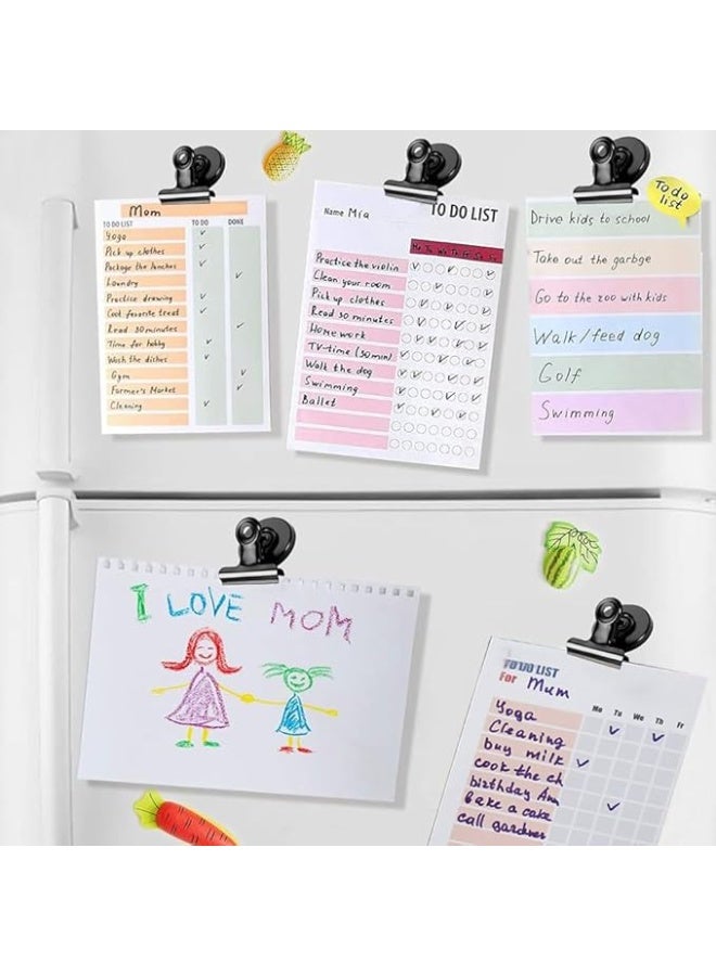 HOOTO 12pcs Fridge Magnet Refrigerator Magnets, Heavy Duty Magnetic Clips, Strong Clip Magnets for Whiteboard, Fridge, Locker, Office, Photo Displays, 3cm Wide - Image 5