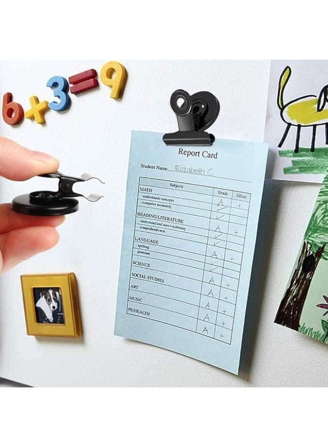 HOOTO 12pcs Fridge Magnet Refrigerator Magnets, Heavy Duty Magnetic Clips, Strong Clip Magnets for Whiteboard, Fridge, Locker, Office, Photo Displays, 3cm Wide - Image 3