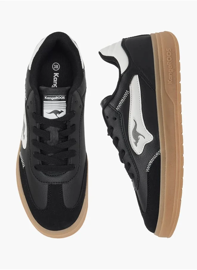 kangaROOS Women's Logo Detail Sneakers With Lace-Up Closure