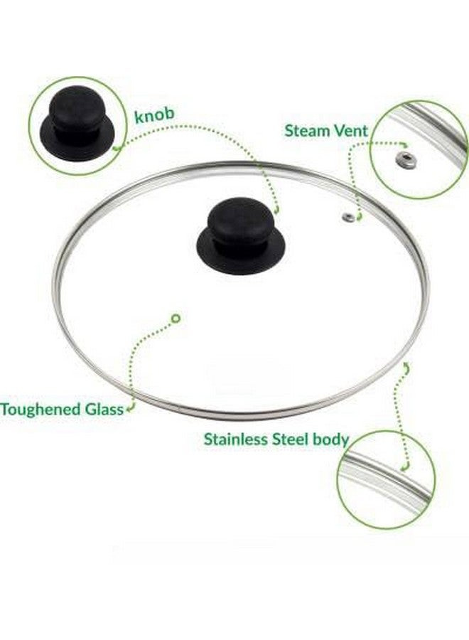 Xtend Non-Stick Heavy 12 Cavity APPAM (Spatter Finish) Glass LID (Hammer Tone Coated) Paniarakkal with Lid 0.5 L Capacity 21 cm Diameter (Aluminium, Non-Stick) - Image 5