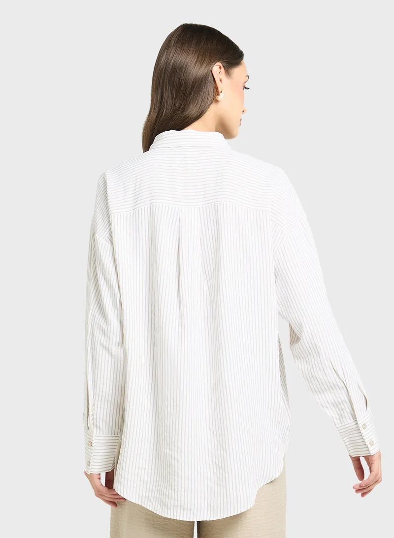 فيرو مودا قميص بأكمام طويلة واسع