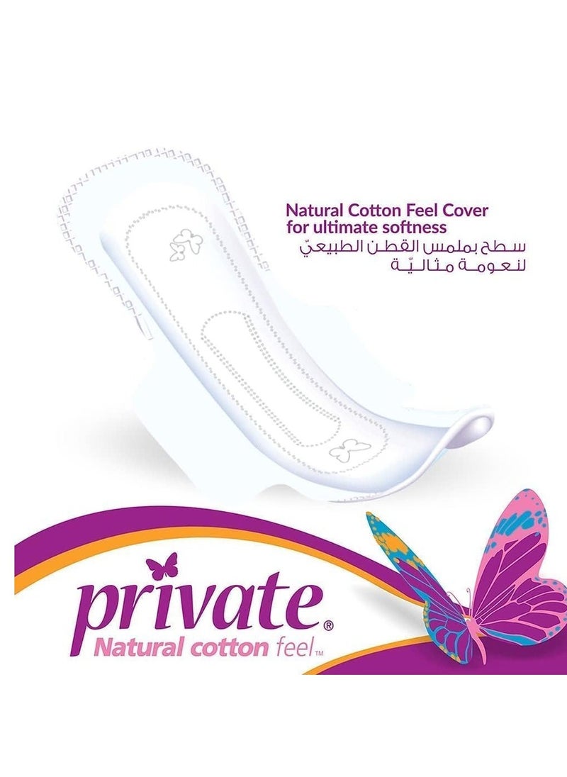 Private Natural Cotton Feel Super with wings Feminine Pads 16 Pcs - Image 2