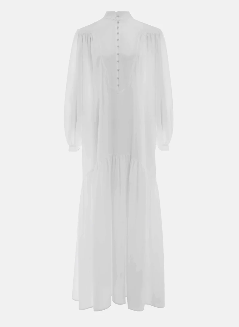 ليتشي فستان ماكسي واسع بأكمام طويلة