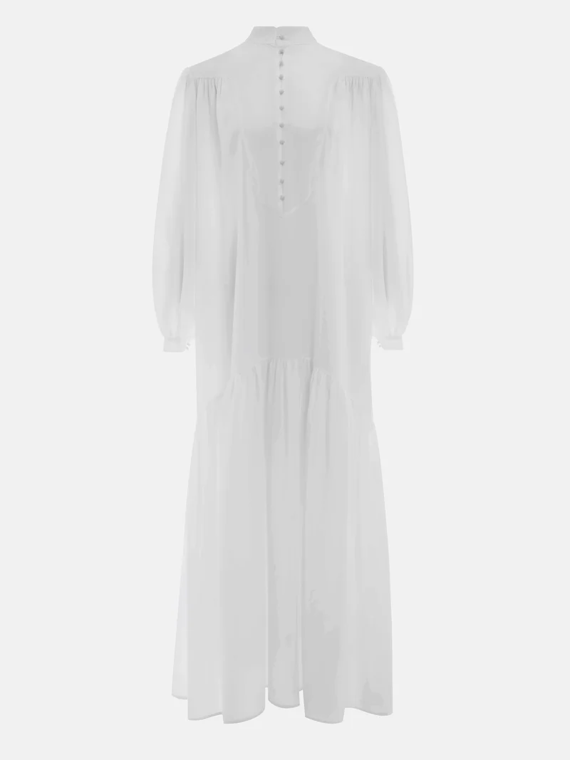 ليتشي فستان ماكسي واسع بأكمام طويلة