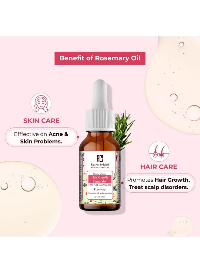 passion indulge Rosemary Essential Oil For Refreshing, Acne, Scalp Disorders And Hair Growth - 10Ml - Image 4
